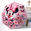 1pc Minnie & Butterfly Pattern Umbrella, Fashionable, Personalized, High-Value Folding Umbrella, a Must-Have for Summer, 8-Rib Durable Iron