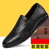 New Factory Casual Men's Shoes Handmade Leather Shoes One-pedal Driving Shoes Men's Versatile Leather Shoes Soft Sole Soft Surface