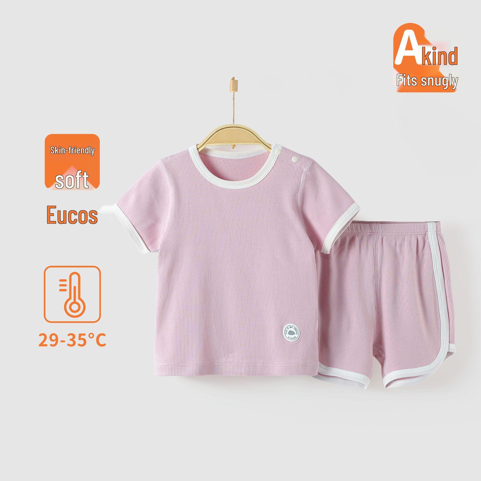 

Yizhijia Детский летний комплект из двух предметов с коротким рукавом и шортами для дома 73 cm