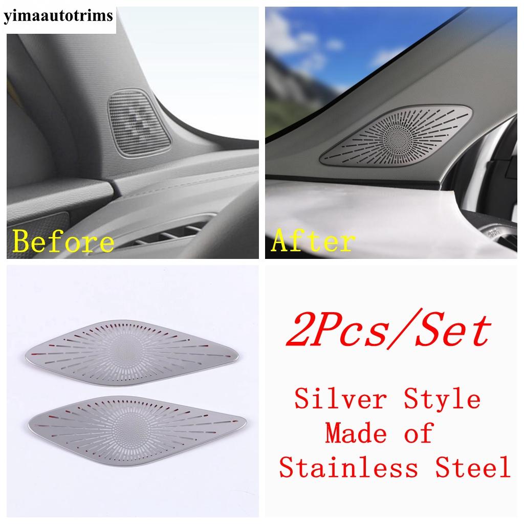 Front Pillar A Speaker / Door Loudspeaker Sound Frame Cover Trim For MG 5 MG5   Stainless Steel Accessories Interior Model A