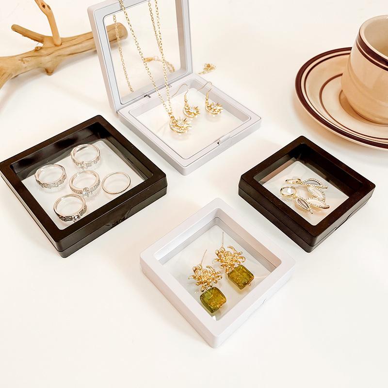 Transparent Anti-Oxidation Pe Film Jewelry Box Suspension Box Sealed Dust-Proof Packaging Box Bracelet Jewelry Display Box