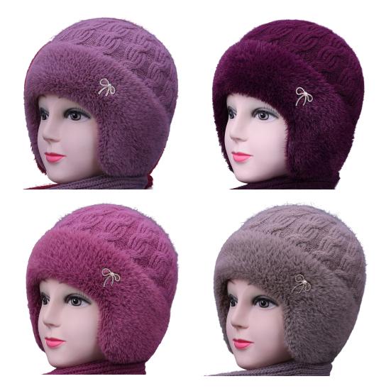 Cappello in Maglia Traspirante che Assorbe l'Umidità Caldo Foderato in Pile Doppio Strato Cappello per Clima Freddo Cappello Invernale Versatile