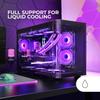 Micro-ATX Gaming Case - Mars Gaming - MC-FusionM - Curved Glass - Liquid Cooling - Dual Chamber