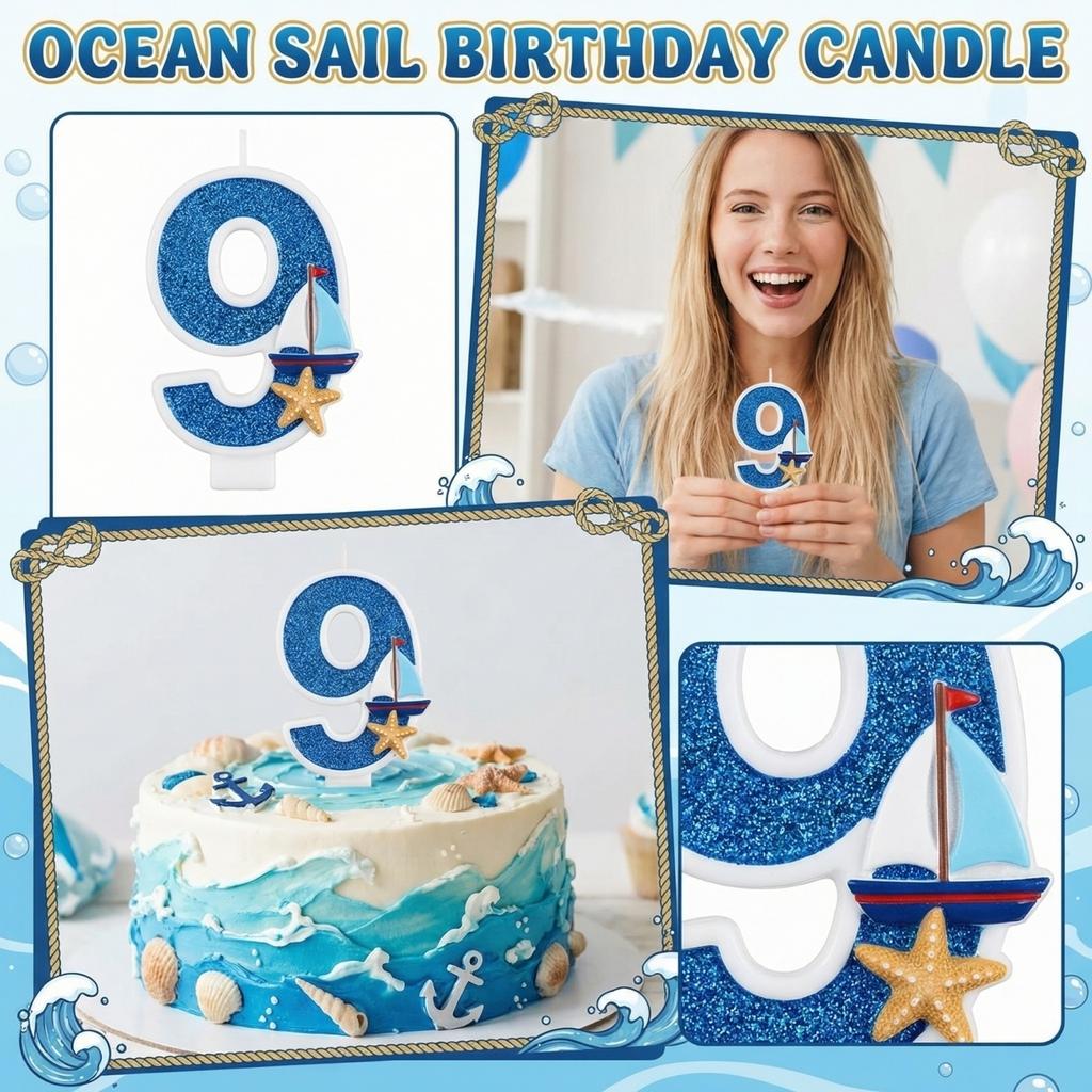 Fashion Cartoon Creative Birthday Candles Party Digital Candles