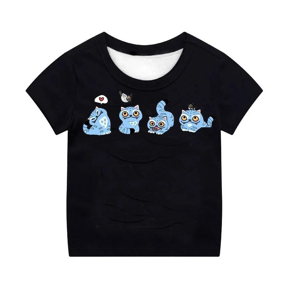 New “Kpop Demon Hunters "Fun and Cute Tiger 3D Printed Pattern Short Sleeve Casual Fashion Loose Breathable T-shirt