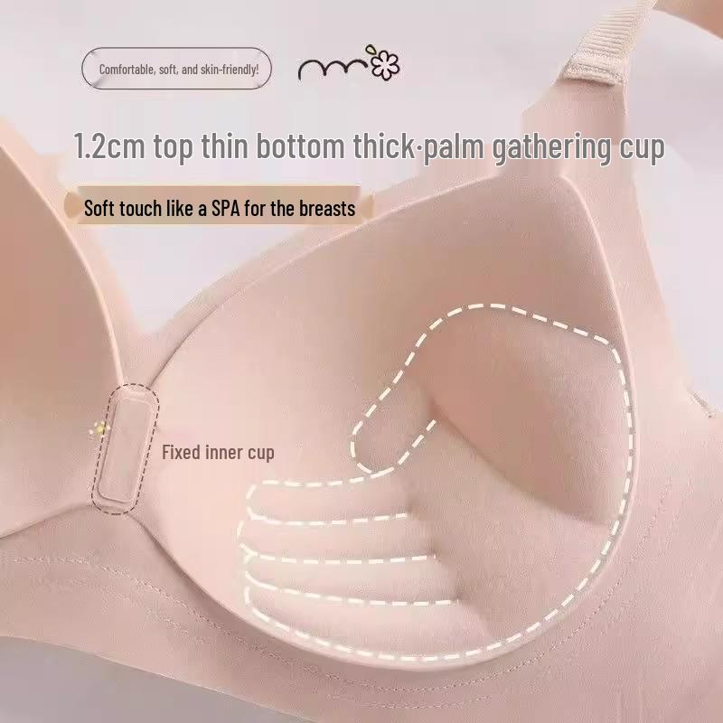 Women’s Seamless Push-Up Bra: Enhances Smaller Bust, Side Support, Anti-Sagging, Wirefree