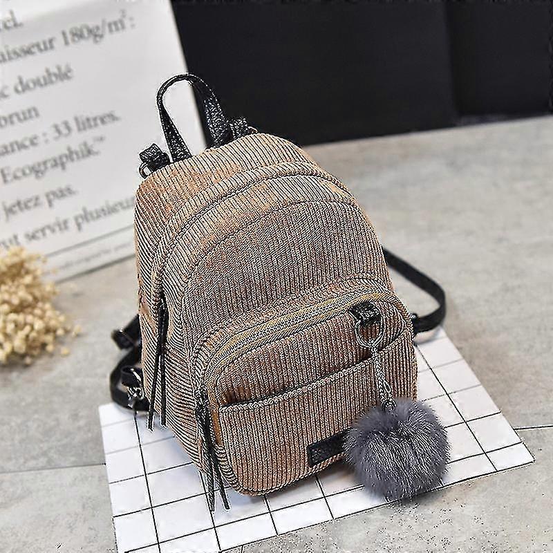 Mini Bag Backpack Girls' School Backpack Backpack Corduroy Travel Bag
