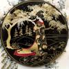 2d Flat 20*20cm, Round Wooden Wall Sign, Japanese Kimono Decorative, Paper Cuttings Decorations, Entrance Decor Gift, for Bar, Cafe, Home, Wall Decor.