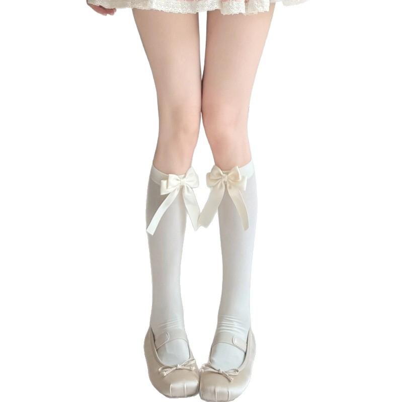Spring And Summer Thin Calf Socks Women'S Elastic Skin-Penetrating Stockings Lolita Pure Desire Jk Socks Japanese College Wind Knee Socks