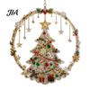 Decorative Acrylic Craft Christmas Faux Diamond Art Suncatcher, 2D Flat Window Hanging Ornament, Seasonal Home Accents Beaded Pattern Holiday