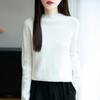 Half Turtleneck Knitted Sweater for Women In Autumn and Winter Solid Color Paired with Long-sleeved Pullover Top