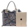 Women's 2024 Denim Canvas Rhinestone Shoulder & Crossbody Tote Handbag