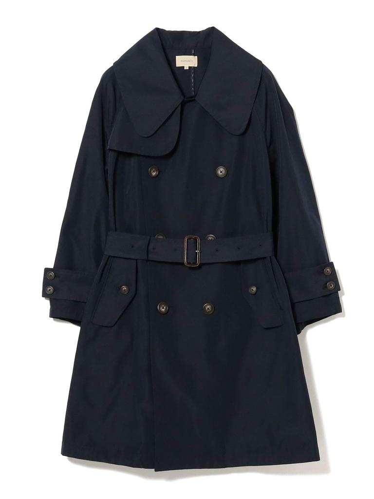 Beams Boy Maturely Memory Trench Overcoat, Women's, Navy, 13190091803