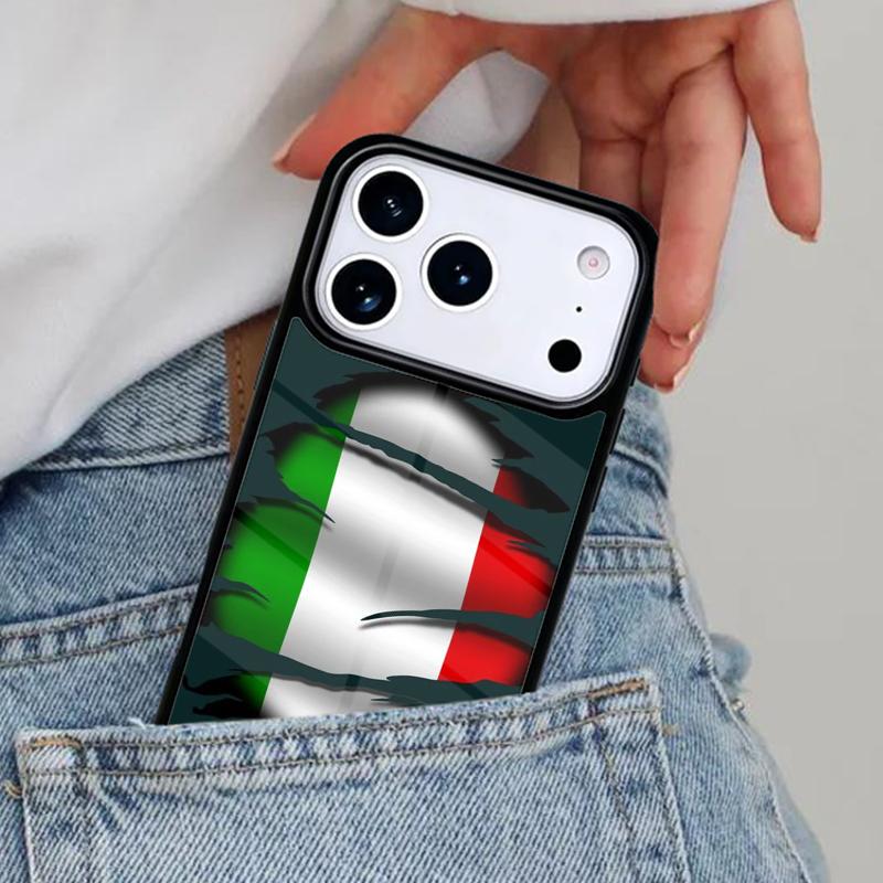 Italy Flag Vintage Italian Phone Case for iPhone 16e 15 14 13 12 17 Pro Max Plus Air 17pro Cover Coque
