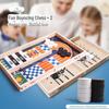 Douyin Bounce Chess: Parent-Child Interactive Wooden Bullet Beads Ejection Toy