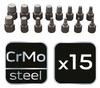 Screw Extractors for Broken Screws, Set of 15