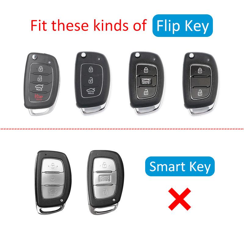 Hyundai Sonata/Elantra/Tucson 2015-2019 Carbon Fiber Folding Key Case