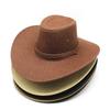 American Western Cowboy Hat Outdoor Leisure Horseback Riding Travel Felt Hat Wool Large Edge Curled Edge Knight Hat Hat