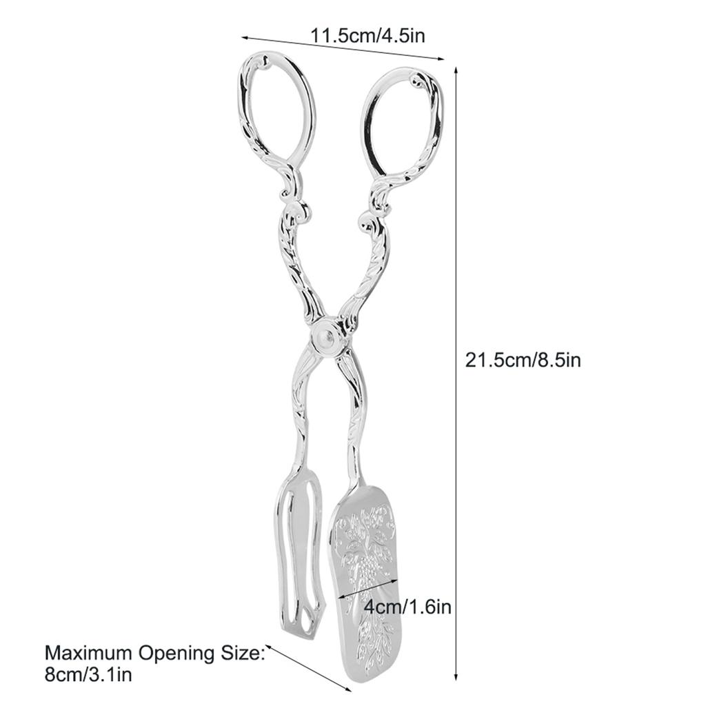 Vintage style Fruit Salad Cake Clip Buffet Food Tong Gold-plated Snack Cake Clip Salad Pastry Clamp Baking Barbecue Tools