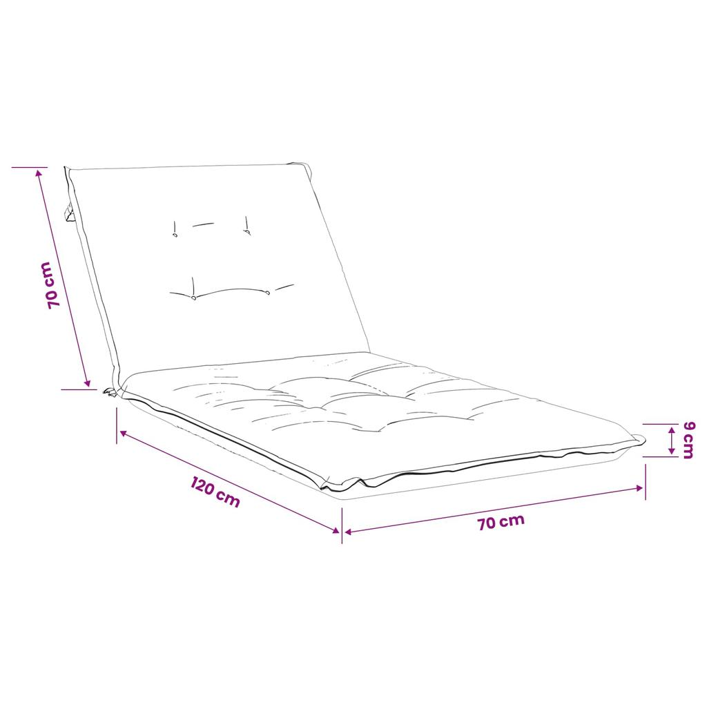 Sun Lounger Cushion GEMERT 100percent  Polyester Wine Red