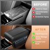 Universal Car Armrest Box Booster Pad Premium Memory Foam Elbow Rest with Pocket Central Leather Armrest Pad Car Accessories