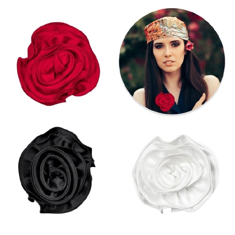 15cm 3D Silk Flower Appliques Flower Brooch Sewing Patches for Formal Dresses