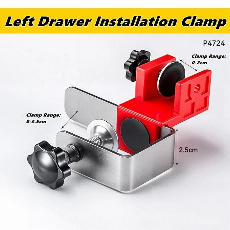 1Pair Adjustable Drawer Fixing Clip High Drawer Panel Quick Installation Clamp Furniture Large Panel Mounting Auxiliary Tool Jig