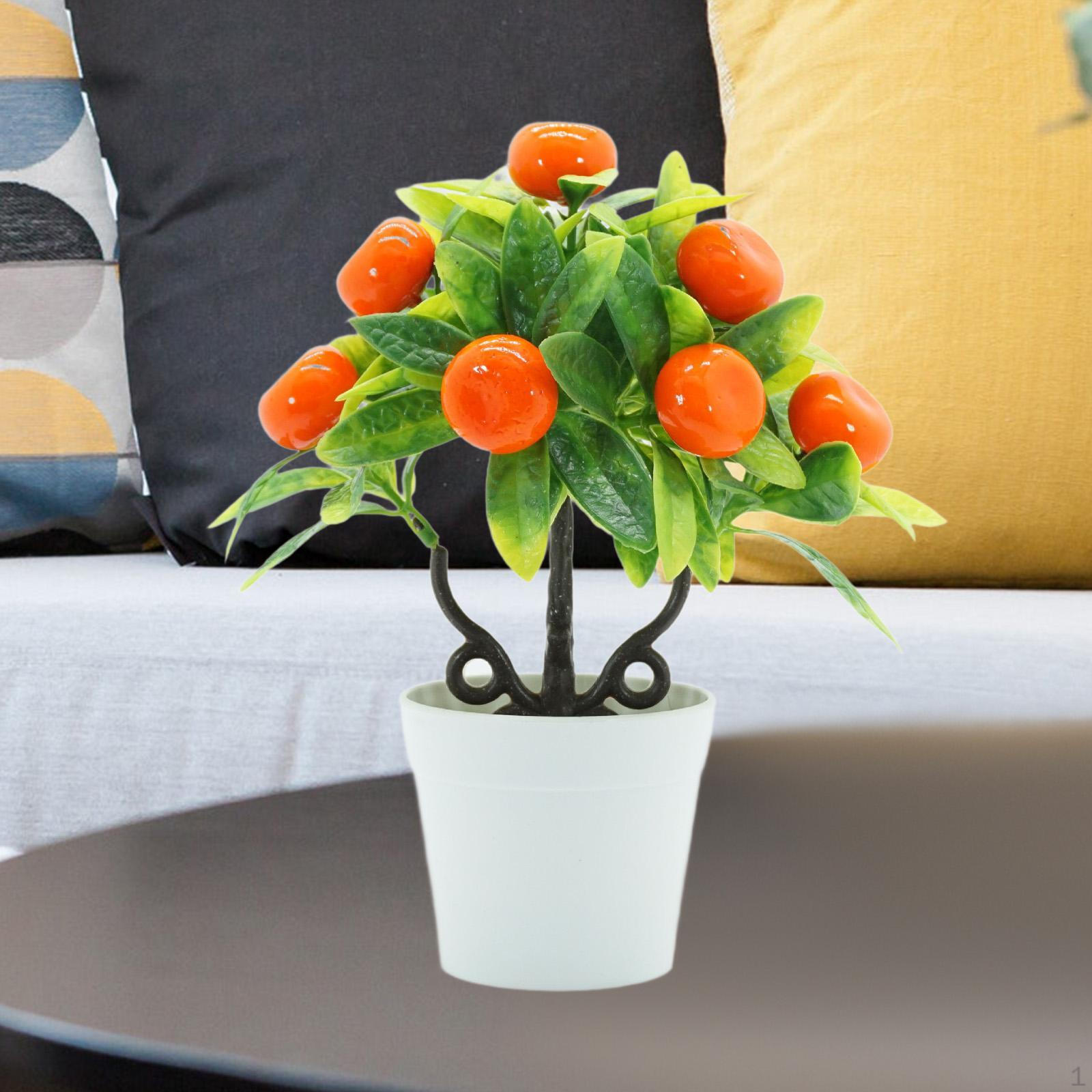 

Искусственные Растения в Горшках Фруктовое Растение Декоративное Украшение Стола Поддельное Мини Orange