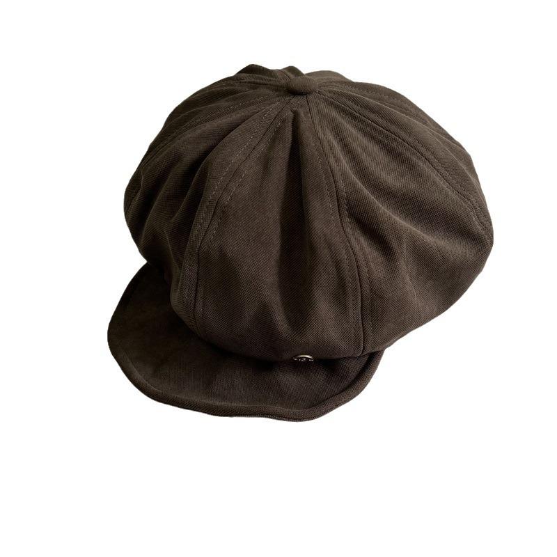 Autumn New Big Head Circumference Cloud Star Anise Beret Women's Casual Versatile Face Small Cap