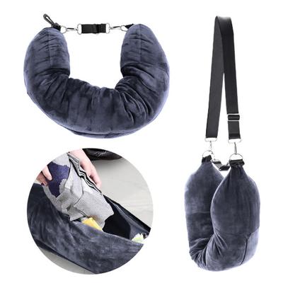Stuffable Neck Pillow for Travel, Clothes Stuffable Travel Neck Pillow, Neck Pillow Case Cover, Self-Fillable Tube Pillow, Travel Pillow Case Cover