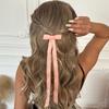 Bow Headband Girl Hair Accessories Sweet Simple High Sense Lotus Leaf Edge Long Streamer Headdress