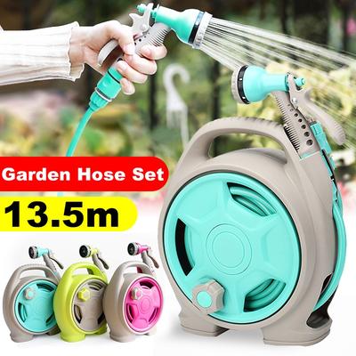 Gartenschlauch-Set Dehnbarer Wasserschlauch Schlauch Bewässerung Spritzpistolen-Set 13,5 m Autobewässerungsschlauch mit Spritzpistole Bewässerungsset Neu