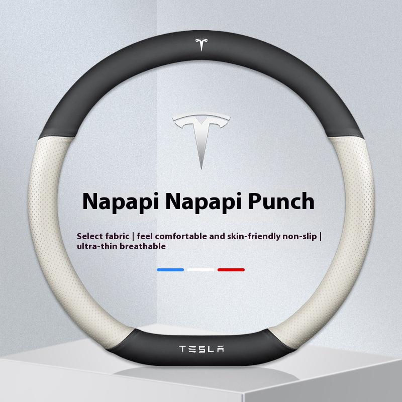 

Car Suede Ventilate Anti-Slip Protector Steering Wheel Cover For Tesla Roadster Model 3 Model Y Model S Model X Accessories