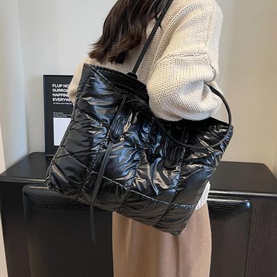 Large Cotton Shopping Bags for Women Padded Shoulder Bags Large Shoulder Bags Luxury Bags