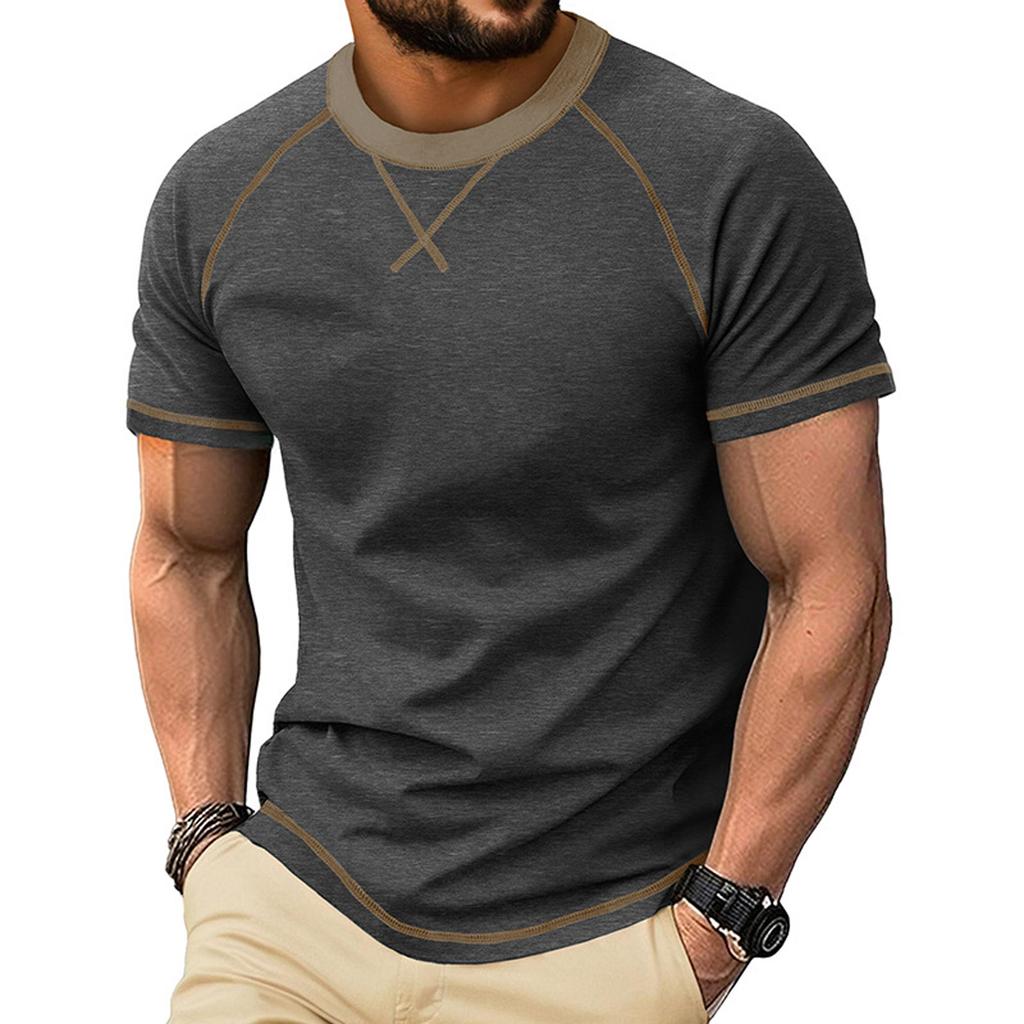 Mens T,Shirt Short Sleeve Cotton Shirts Casual Stylish Crewneck Shirts