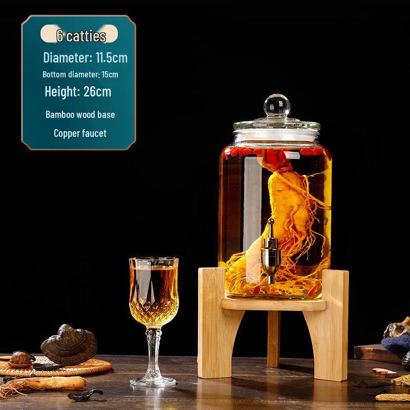 Glas-Infusionsbehälter mit Zapfhahn: 10-20 Jin Versiegelte Enzym- und Kimchi-Weinlagerung