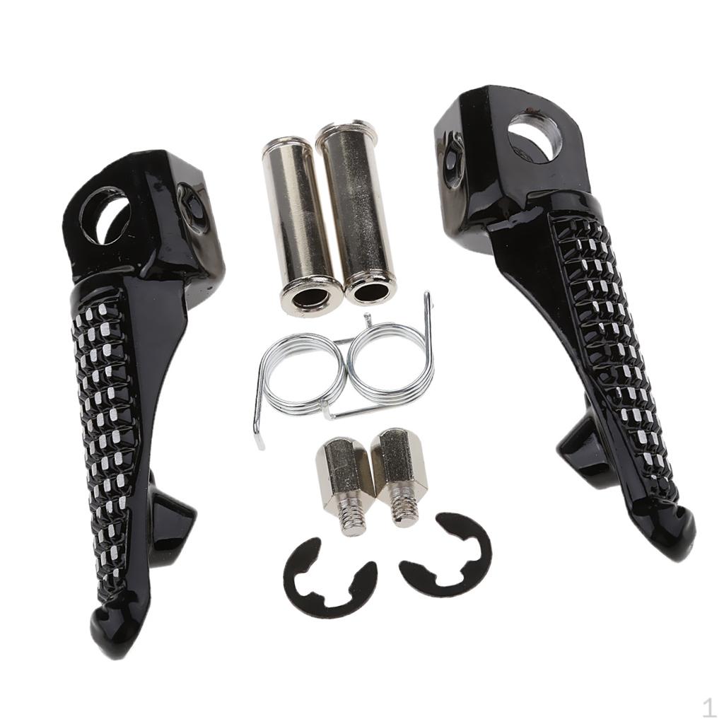 

Motorcycle Front Foot Pegs Footpegs Black Pr