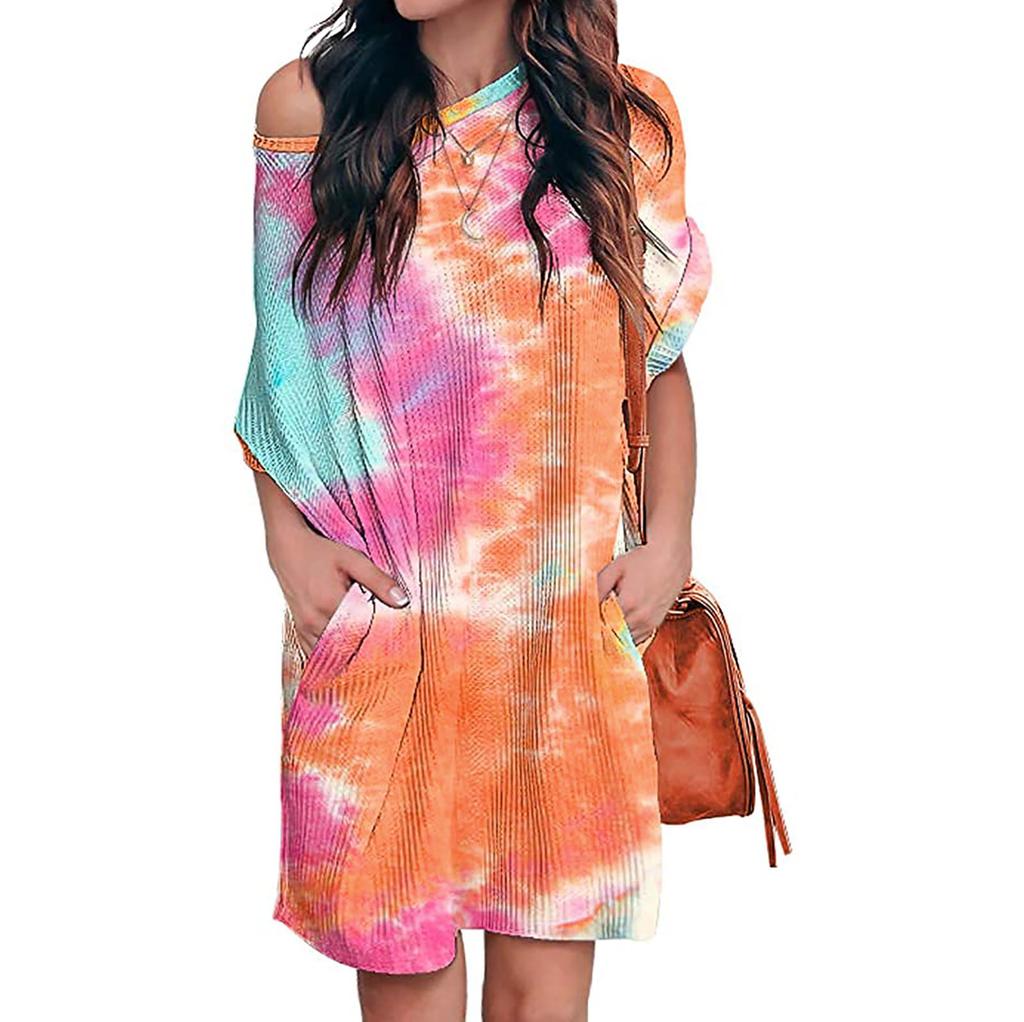 Buy Women Casual Tie-Dye Print Short 