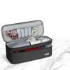 2 Layers Portable Hair Dryer Tote Bag Large Capacity Handheld Hair Tool Organizer Multi-compartment Protective