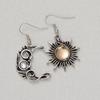 1 Bohemian style sun and moon crystal earrings for women's fashion jewelry gift