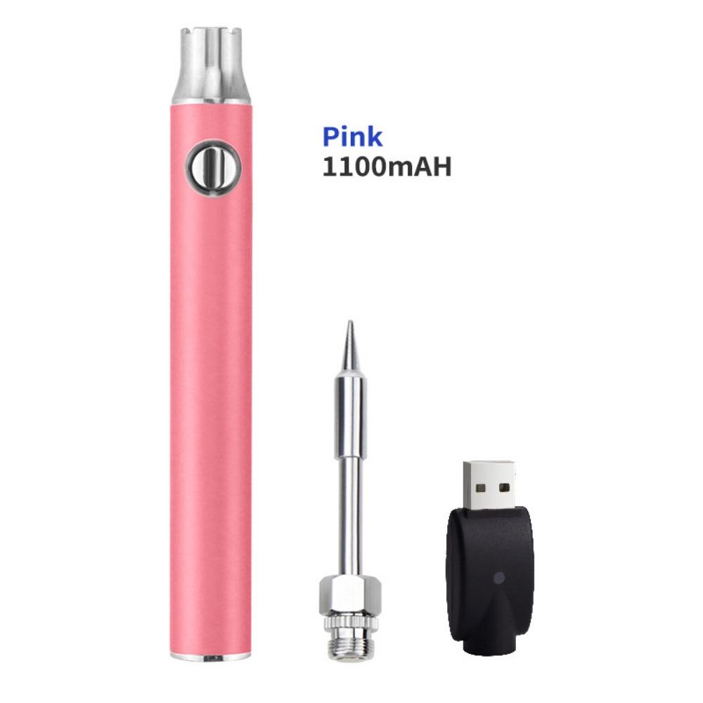 Adjustable Temperature Electric Soldering Iron 1100mAh Battery 3 Gear Welding Tool Kit Pen Rechargeable 510 Thread Heat Tips