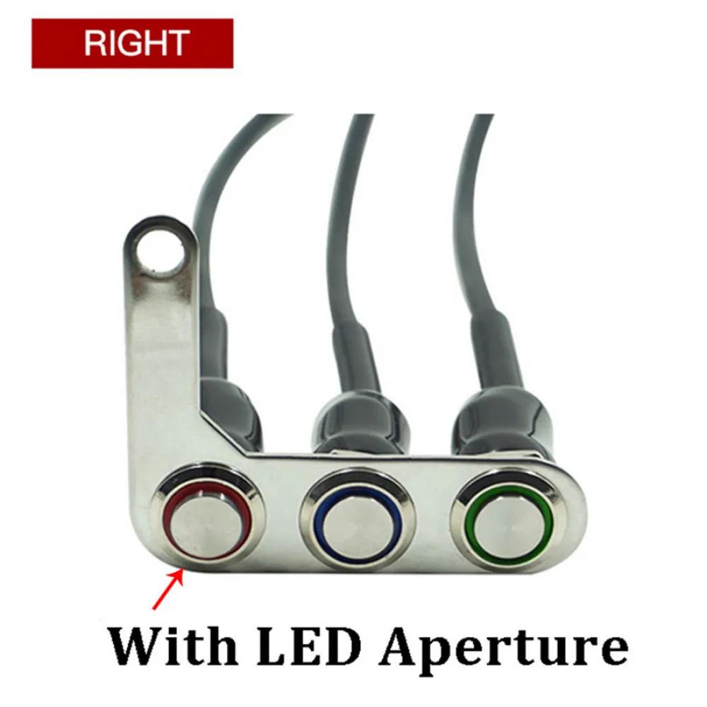 

Мотоциклетный правый переключатель на руле с 3 кнопками Вкл.-Выкл. с фиксацией и мгновенный Водонепроницаемый