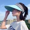 Outdoor Breathable Wide Brim Ladies Sports Hat Empty Top Suncap Summer Sun Cap Beach Cap Visor