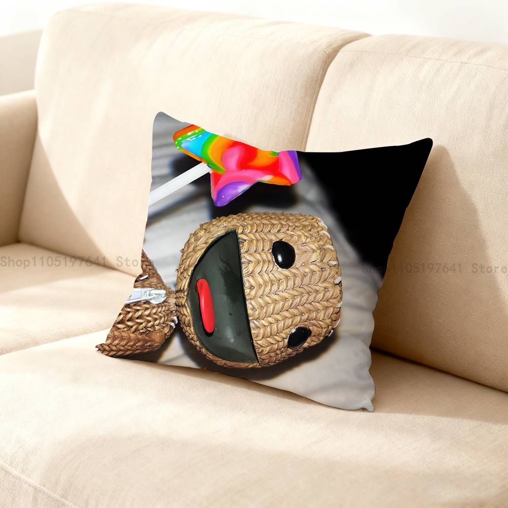L-Lbp S-Sackboy Custom Pillow Case For Sofa Decor Car Office Room Printing Cushion Cover Decorations And Protector