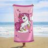1pc Pink Unicorn Print Beach Towel, Soft Quick-Drying & Absorbent, Multipurpose for Swimming, Camping, Bathing, Summer Vacation