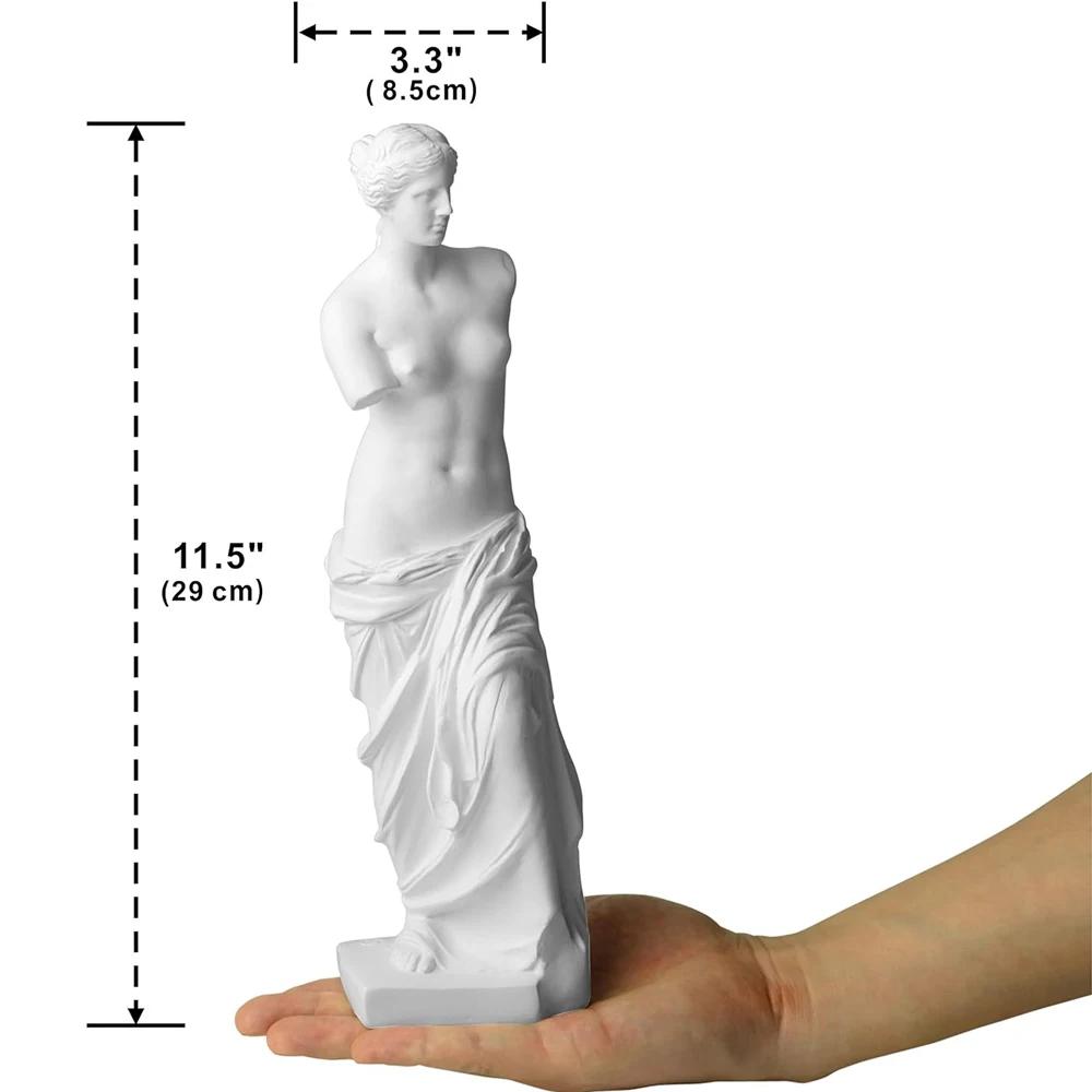 Greek Goddess Venus de Milo Statue, Aphrodite Sculpture Resin Figurine for Home Office Art Decor, Classic Collectible Gift