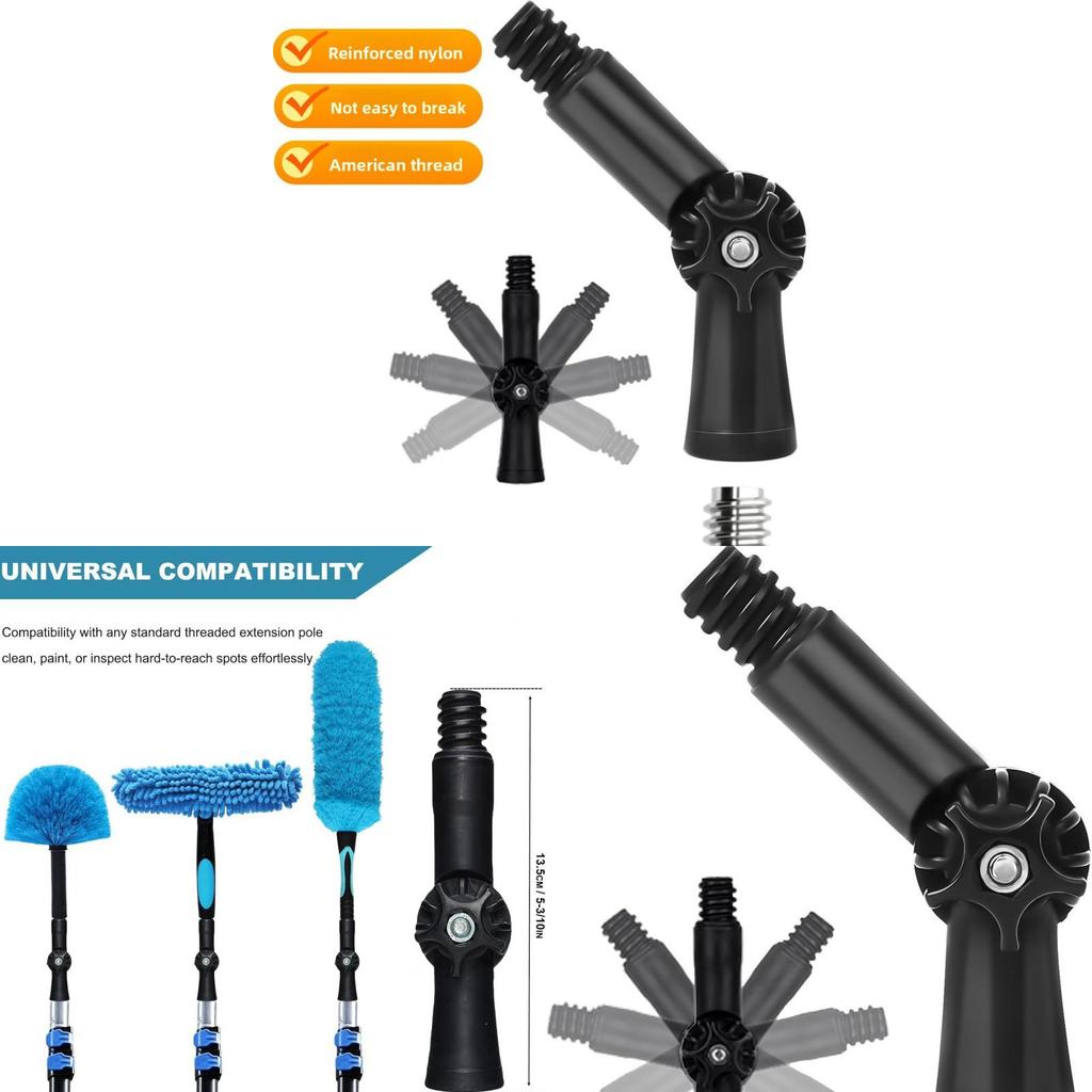 Adaptador de Junta Angular Universal Solo la Cabeza Para Poste Telescópico Accesorio de Limpieza de Ventanas y Canalones