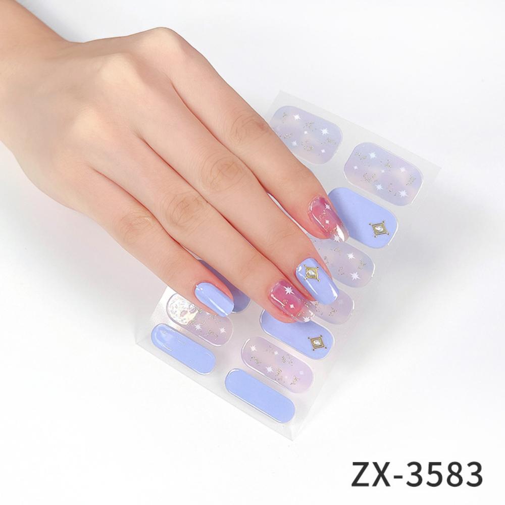 Film lac de unghii gel tridimensional impermeabil fără coacere sticker complet film de unghii de primăvară și vară hârtie film de unghii