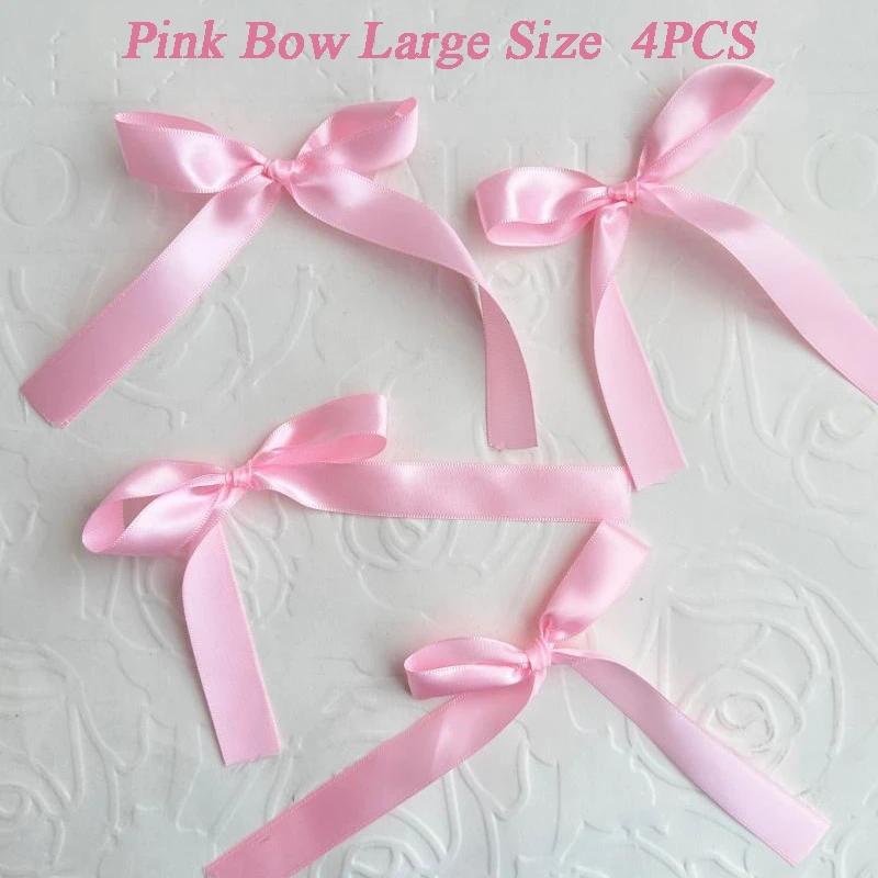 Ballet Ribbon Bow Cake Topper Pink Black Bow Cake Decor Love Couple Cake Topper Wedding Valentine's Day Dessert Decor Girl Favor