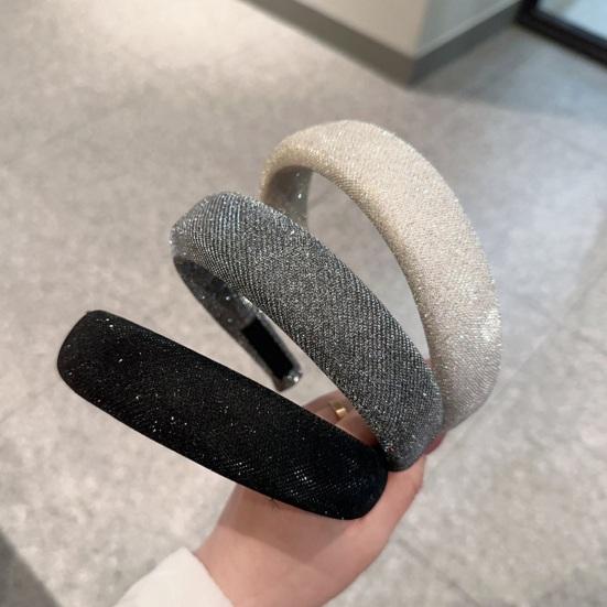Damen Stirnband Funkelnde Strasssteine Schwamm Verdickte Füllung Rutschfestes Design Haarreif Flexible Passform Haaraccessoire